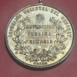 Medalla "Primer Premio Instrucción Pública 1881" de Agustín Vera - imagen 2
