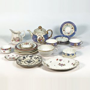 Lote de 18 Piezas de Loza y Porcelana: Tetera, Tazas, Platos y Más - imagen 2