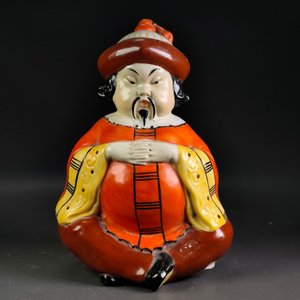 Sahumerio de Porcelana con Figura de Dignatario Chino, 19cm - imagen 2
