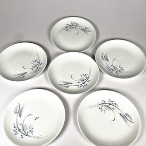 Seis Platos Llanos de Loza Inglesa Johnson Bros Snowhite - imagen 1