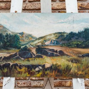 Pintura al Óleo "Serranía" de Aldo Curto - Paisaje Rioplatense - imagen 2
