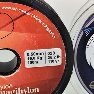 Carreteles Tanza Pesca NTH Maghylon 0.50mm y Grilon Starlight 0.26mm - imagen 3