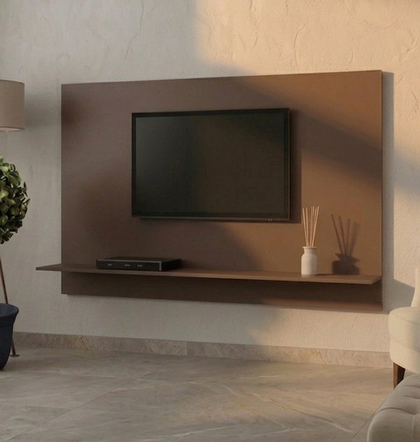 Rack de TV Flotante en Madera Color Nogal