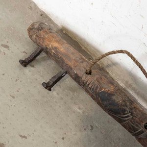 Perchero Rústico de Madera con Clavos de Durmiente - 90cm - imagen 2