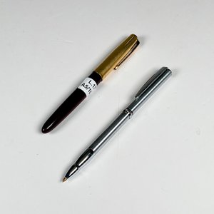 Lapicera pluma Parker 51 y alemana birome con sello - imagen 2