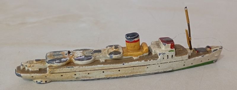 Barco a escala de Plomo Art Decó pintado al esmalte, un artículo de colección - imagen 5
