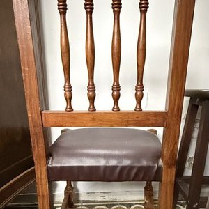 Juego de 6 Sillas de Madera con Asiento Tapizado Marrón - imagen 10
