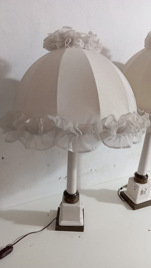 Lámparas de mesa antiguas estilo rococó o victoriano - imagen 3