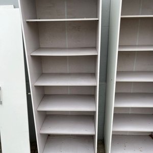 2 Muebles Multiusos Blancos con Estantes y Puertas - imagen 3