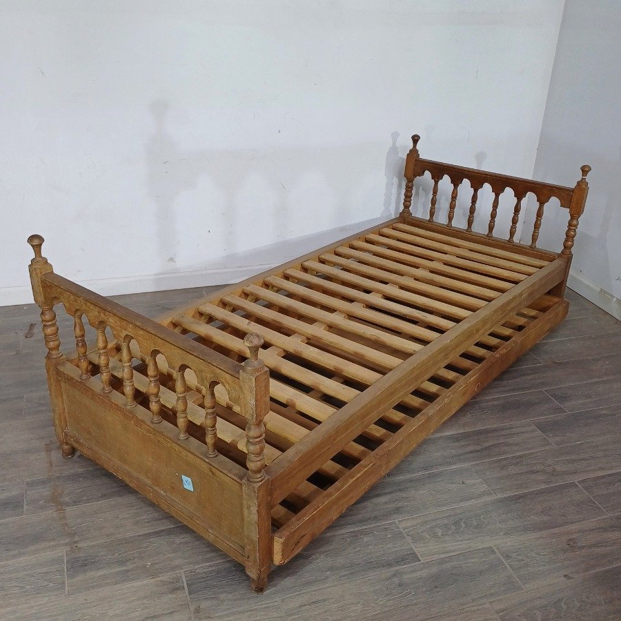Cama marinera de estilo en pino para dormitorio - imagen 2