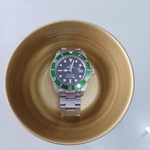 Réplica Reloj Rolex Submariner Date Acero Esfera Negra Bisel Verde - imagen 5