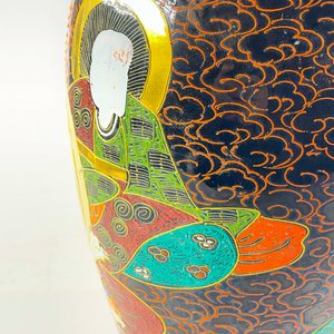 Base de Lámpara Oriental en Porcelana con Figuras - imagen 3