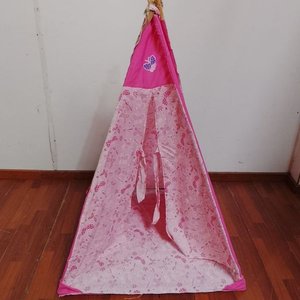 Carpita Infantil Estilo Tipi Rosa y Fucsia Estampada con Mariposas - imagen 1