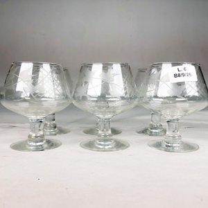 Seis Copas de Cristal Tallado para Cóctel - imagen 2
