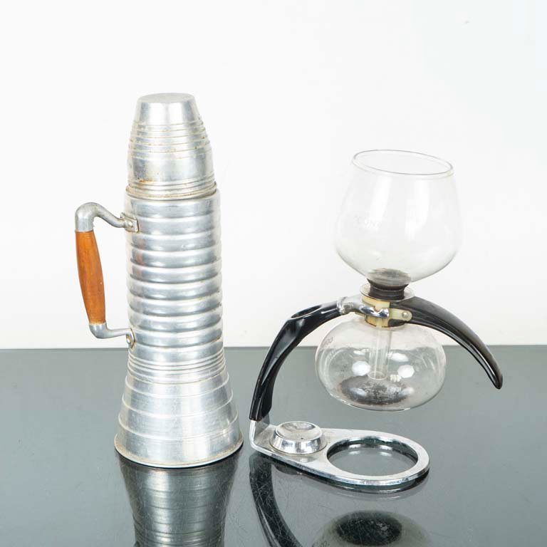 Cafetera de Vidrio Cona con Termo Metálico Vintage