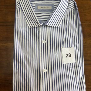 Camisa A. Crew Rayada Azul y Blanca Talle XXL Nueva - imagen 1