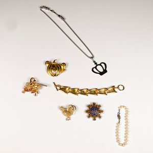 Lote de Bijouterie Variada: Broches, Collar y Pulsera - imagen 2
