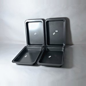 Set de 4 Fuentes Rectangulares Antiadherentes Negras - imagen 1