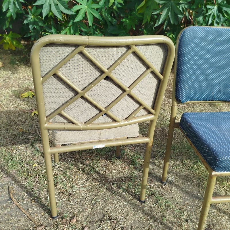 Sillas de Hierro con Estructura y Tapizados en Tela - imagen 4