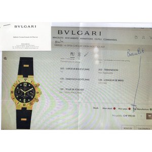 Reloj Bulgari Diagono SC38G Automático Cronógrafo Oro 18k y Caucho - imagen 8