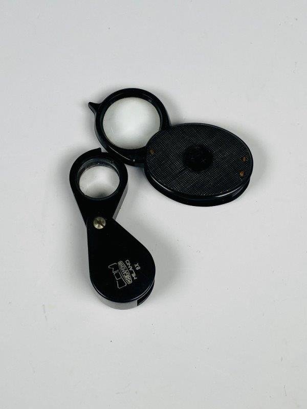 Dos Lupas de Joyero Plegables 5x y 8x
