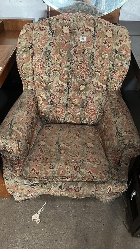 Sillon individual de un cuerpo con patrón floral - imagen 2