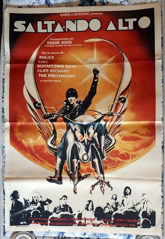 Afiche de Cine "Saltando Alto" (Riding High) - Eddie Kidd - 1981