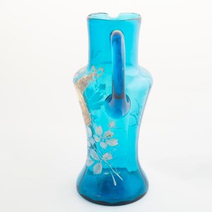 Jarra de Cristal Veneciano Azul con Esmalte y Cisne - 28cm - imagen 3