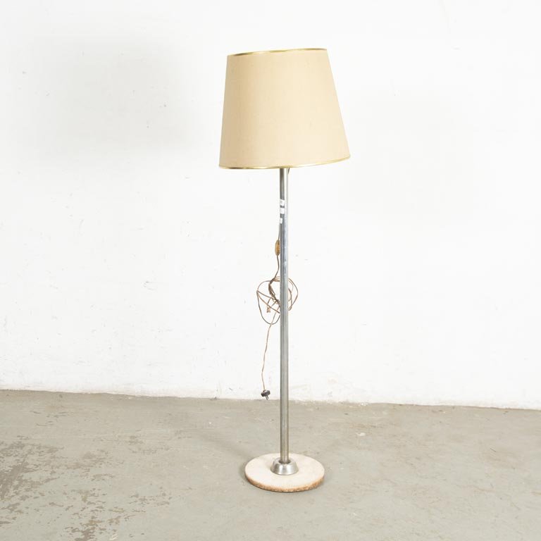 Lámpara de Pie con Base de Mármol y Pantalla - 155 cm