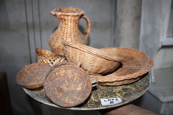Centro de mesa de mimbre artesanal - imagen 2