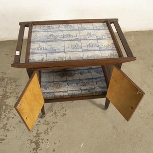 Mesa Bar Rodante con Bandeja Desmontable y Puertas - imagen 2