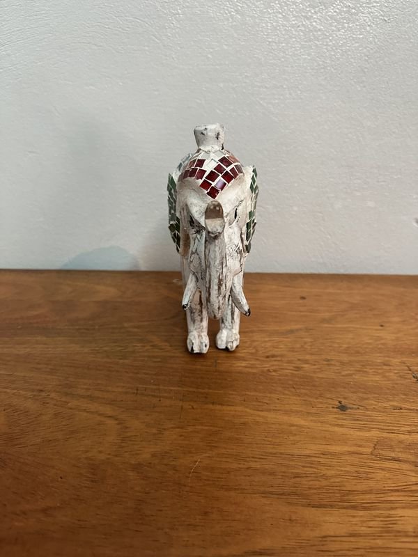 Adorno Mosaico de Elefante en Madera - imagen 3
