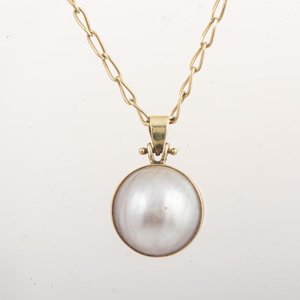 Cadena de Oro 18k con Dije de Perla - imagen 1