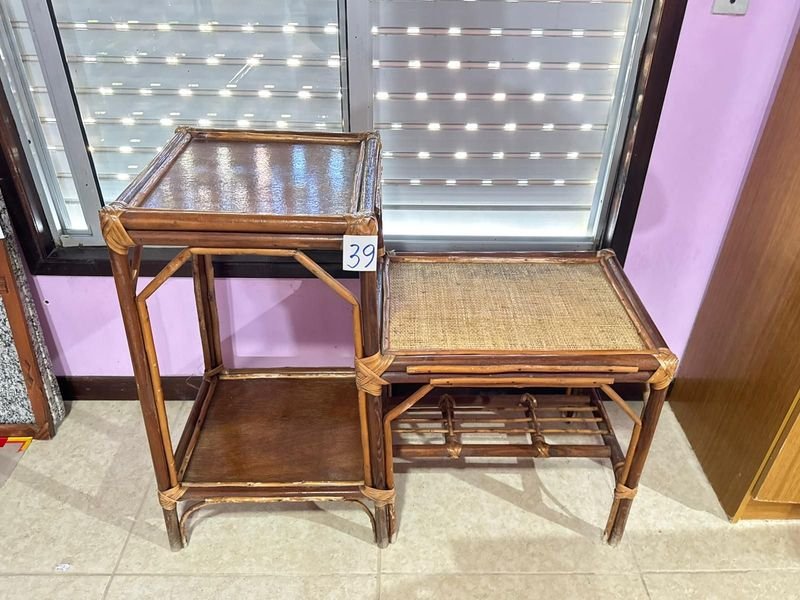 Mesa de mimbre escalonada para decoración - imagen 2