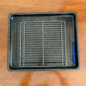 Asadera Esmaltada Negra con Rejilla para Horno - imagen 3