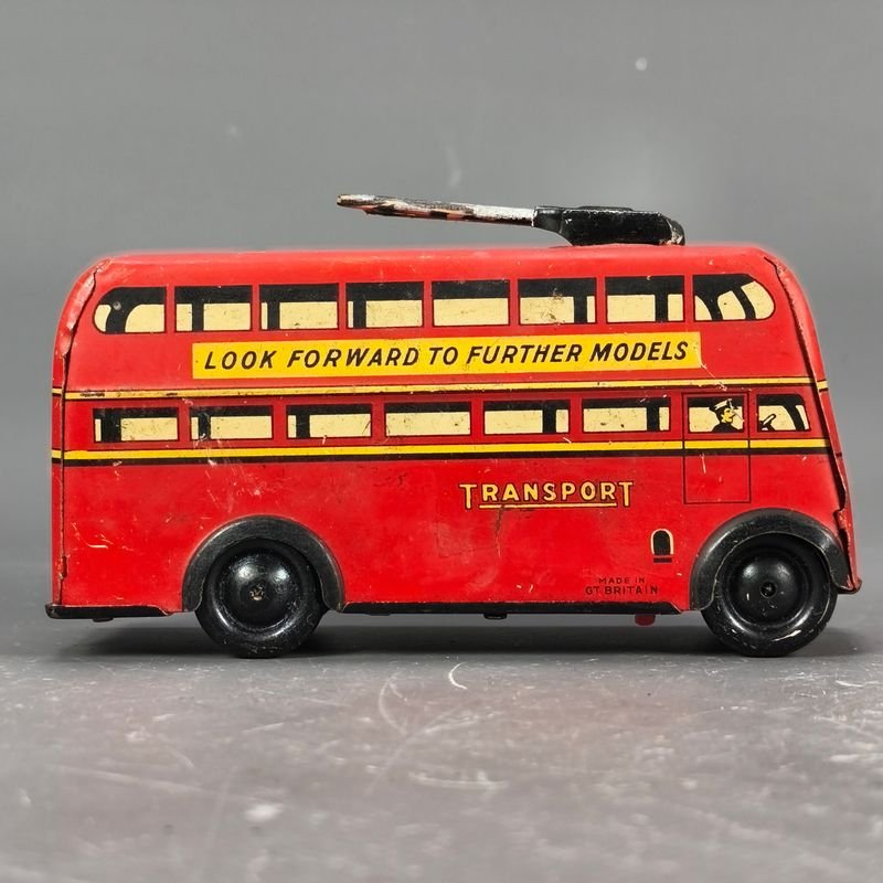 Tren de Trolebús Double Decker Vintage de Wells Brimtoy Londres - imagen 7