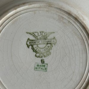 Juego de 4 Platos Llanos Loza Italiana "Società Ceramica Lavena" - imagen 4