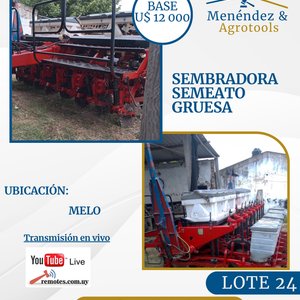 Sembradora Semeato Gruesa Roja y Blanca - imagen 1