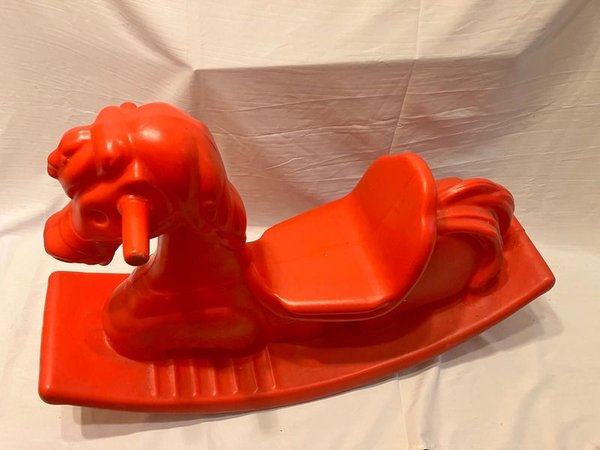 Caballito Mecedor de Plástico Naranja para Niños - imagen 1