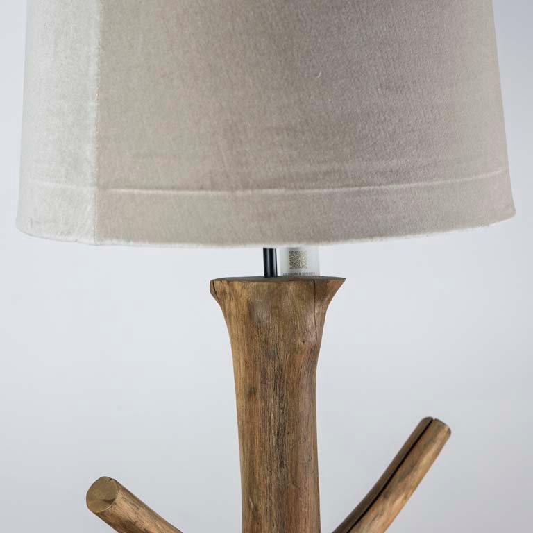 Lámpara de mesa con base de PVC y pantalla aterciopelada - imagen 2