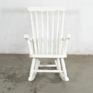 Sillón Mecedora Estilo Windsor Blanco - imagen 1