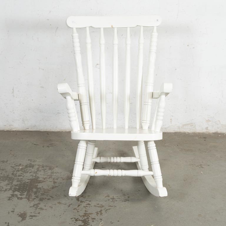 Sillón Mecedora Estilo Windsor Blanco