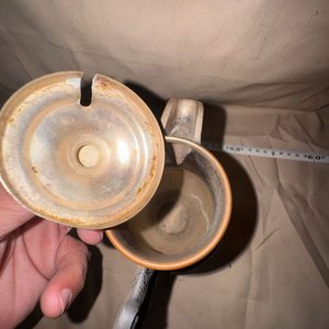 Antigua Lechera/Jarra de Servicio en Metal Plateado, Circa 1900 - imagen 3