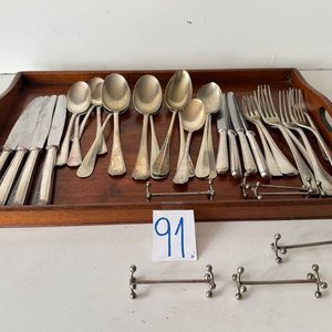 Set de 35 Cubiertos de Alpaca con Baño de Plata - imagen 2