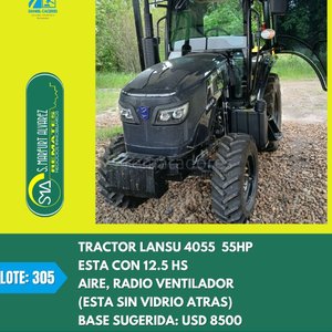 Lote anterior: Tractor Lanzu 4055 55 HP con Radio Ventilador