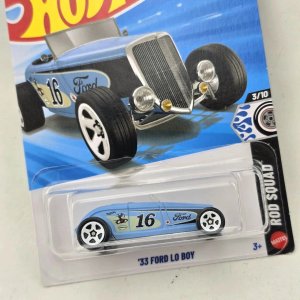 Hot Wheels Ford '33 Lo Boy Rod Squad Azul - imagen 2