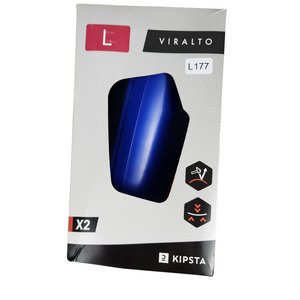 Lote siguiente: Canilleras de Fútbol Kipsta Viralto Azul Talle L con Manga de Sujeción