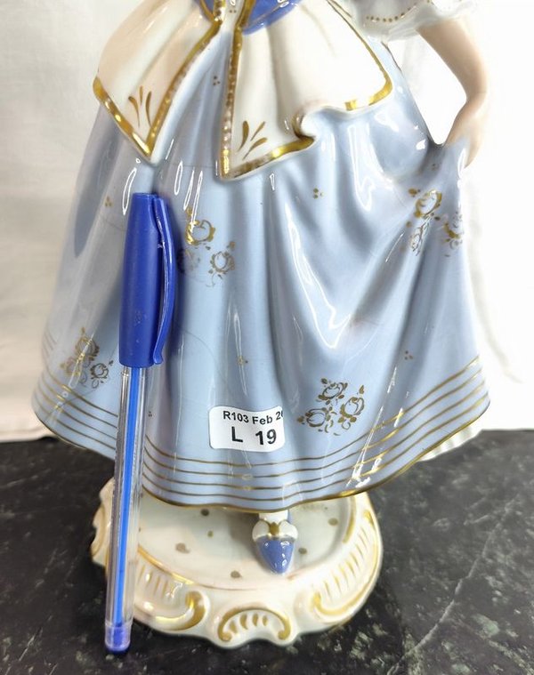 Figurina de loza checa ROYAL DUX dama de gran tamaño - imagen 3