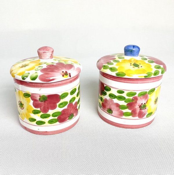 Potes de cerámica con diseños florales - imagen 2