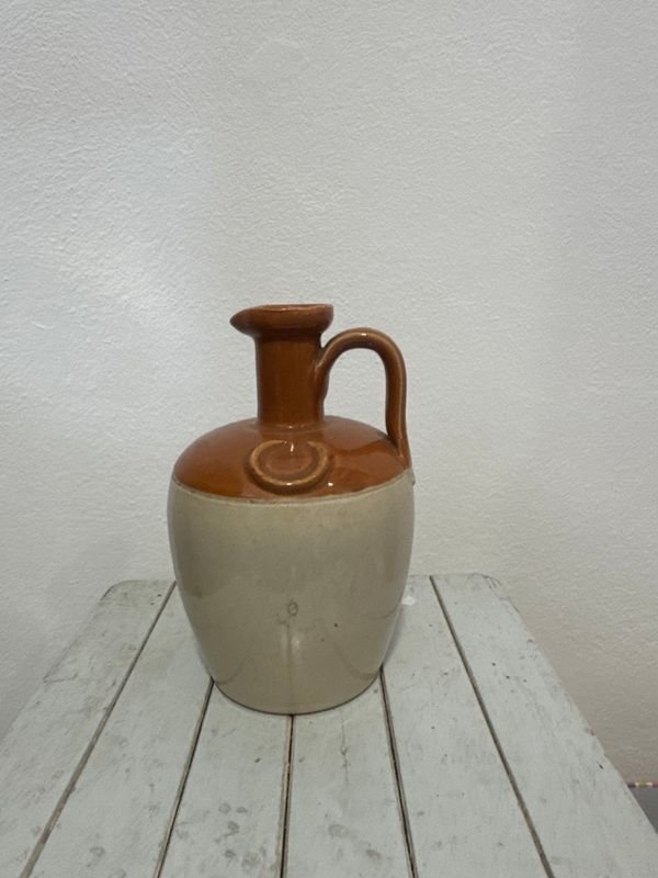 Porrón de Gres Vintage con Asa y Boca Estrecha